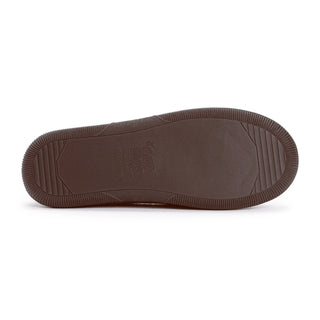 Men's Faux Suede Moccasin Slippers in Camel