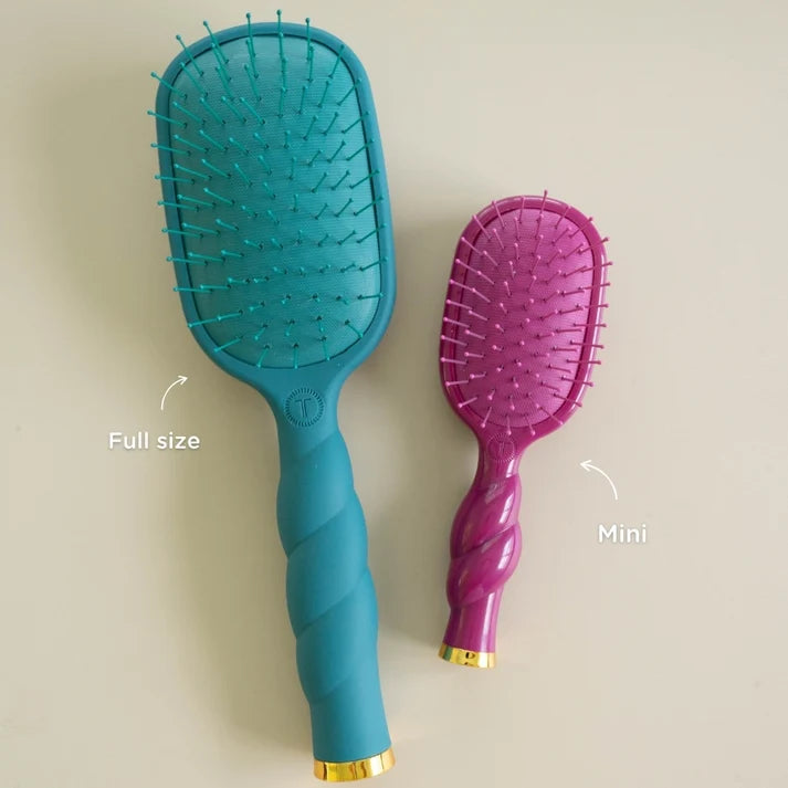 Teleties Mini Medium Hair Detangler Brush - Mulberry