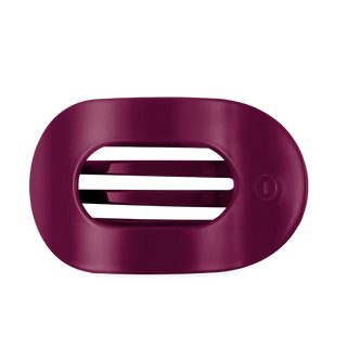 berry colored oval shaped flat hair clip
