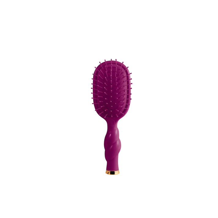 berry colored mini hair brush