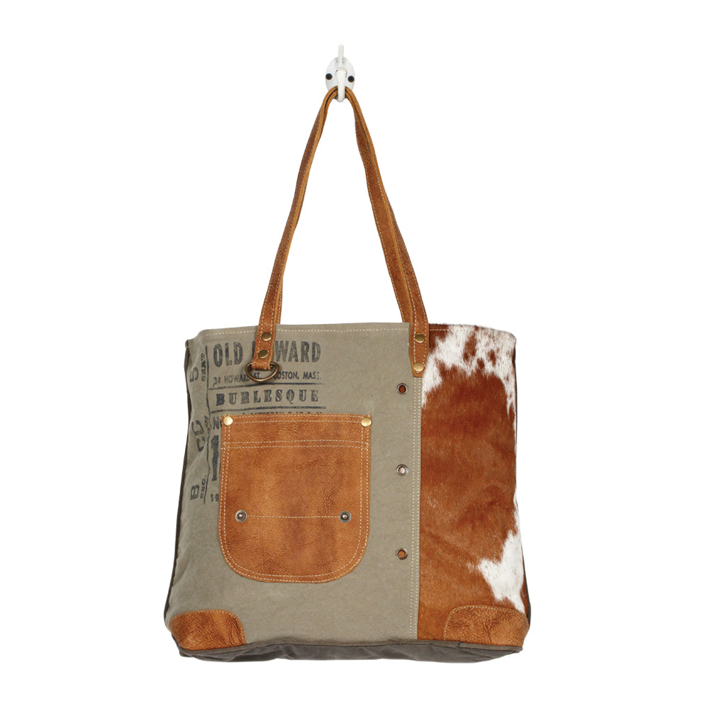 Myra Bag Leather Pocket Tote Bag