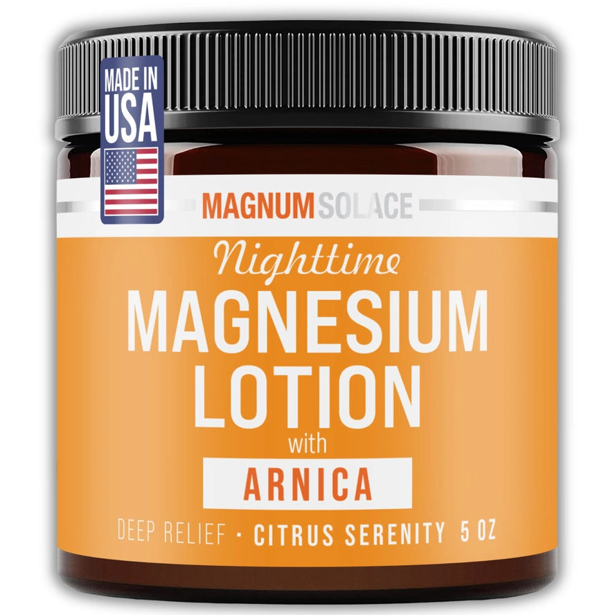 orange magnesium lotion jar