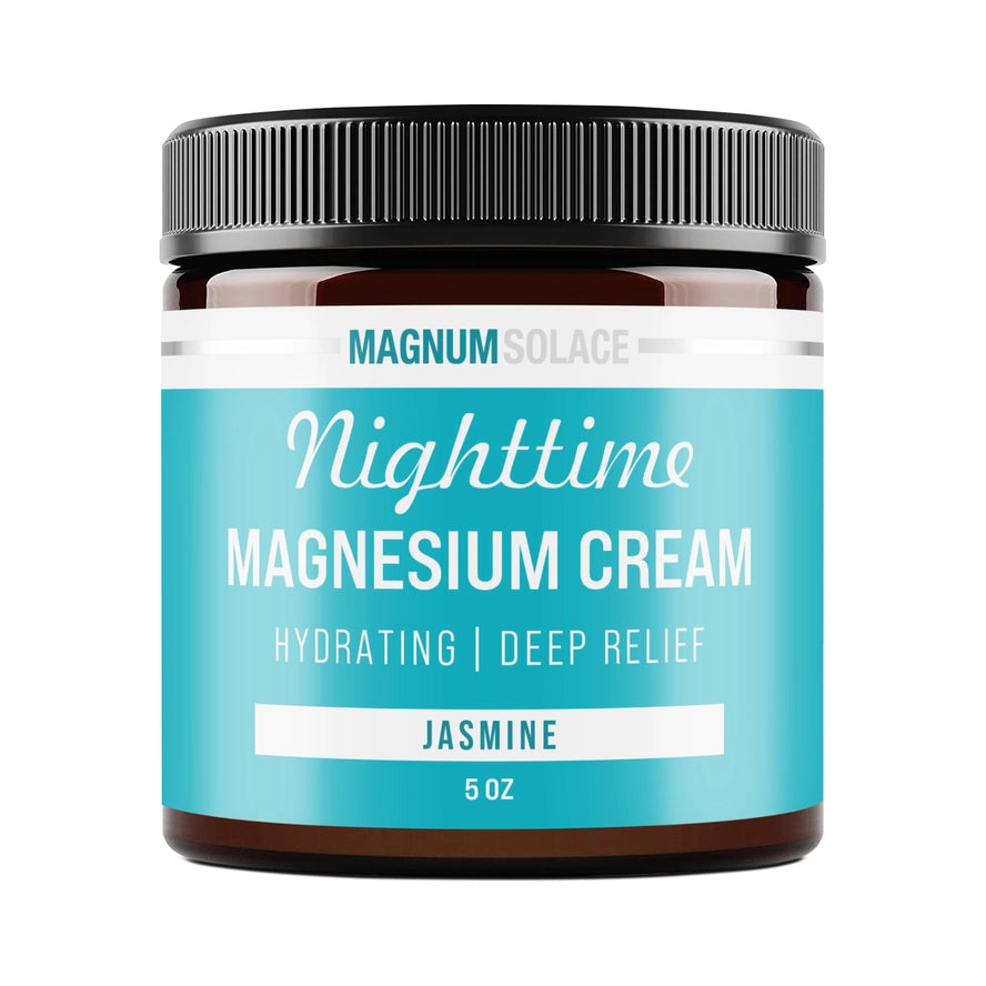 blue magnesium cream jar 