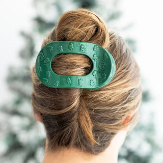 Teleties Flat Round Clip- O Christmas Tree