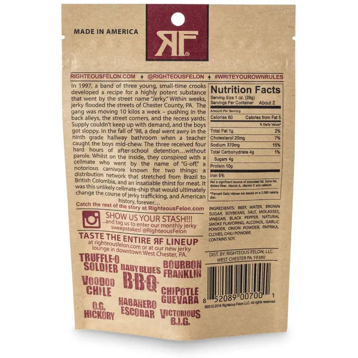 O.G. Hickory Beef Jerky 2oz