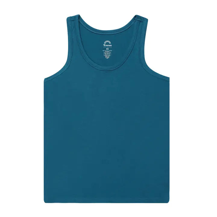 Blue tank top on a white background