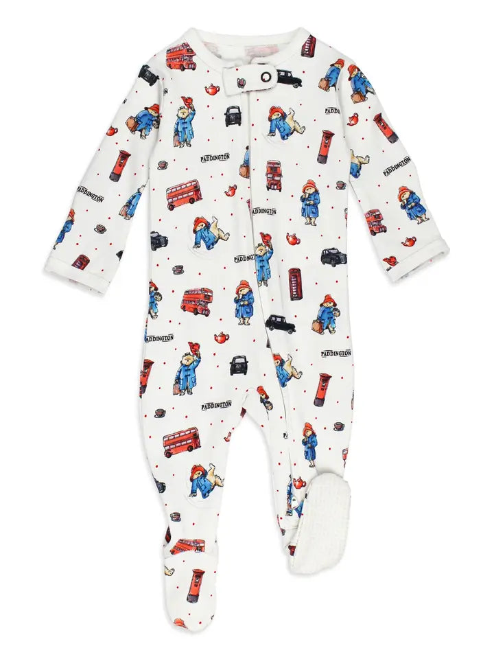 baby footie pj with paddington design