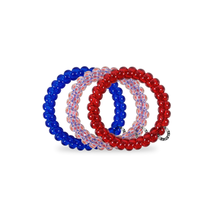 Teleties- Patriot Pop Large Hair Ties
