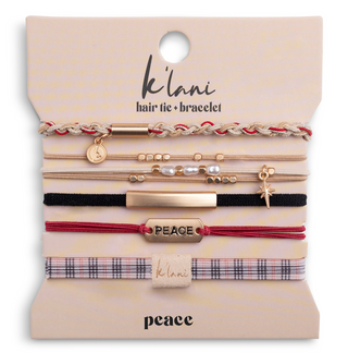 k'lani branded hair ties with a christmas theme