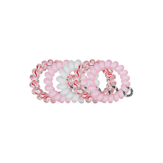 Teleties Tiny Coil Hair Ties- Peppermint Pop