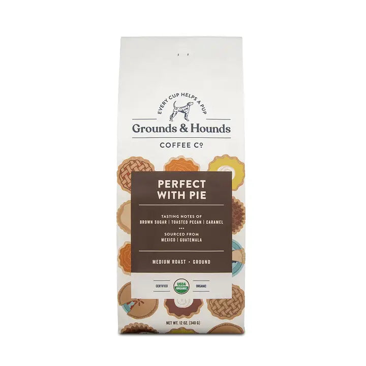 Grounds & Hounds coffee package on a white background