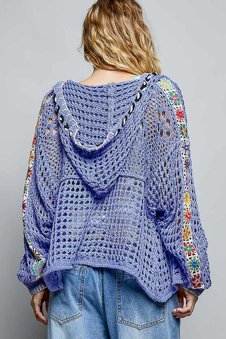 POL Periwinkle Open Knit Sweater