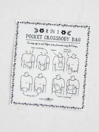 8 in 1 Pocket Crossbody in Blue Patchwork