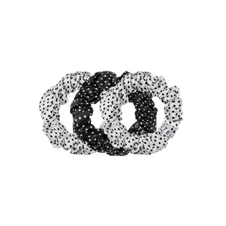 Teleties Large Silk Scrunchies - Polka Dot Party