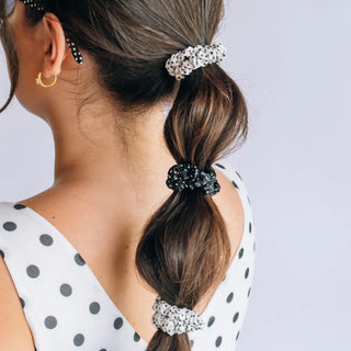 Teleties Small Silk Scrunchies - Polka Dot Party