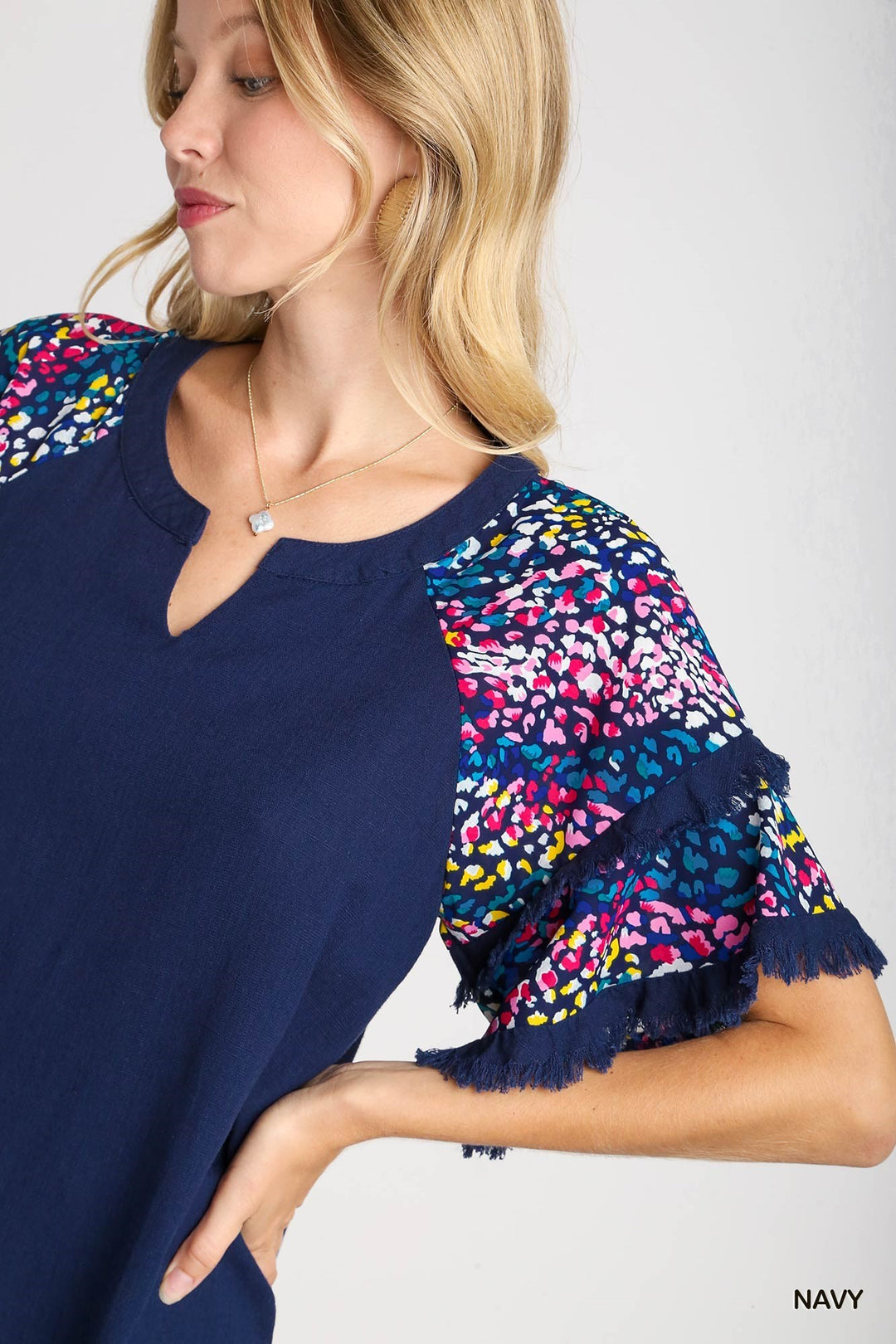 Ariella Top in Navy