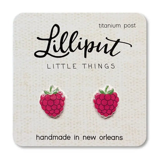 Red Raspberry post earrings