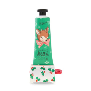 hand cream bottle with a reindeer on it