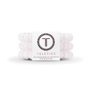 pack of 3 light pink coil hair ties