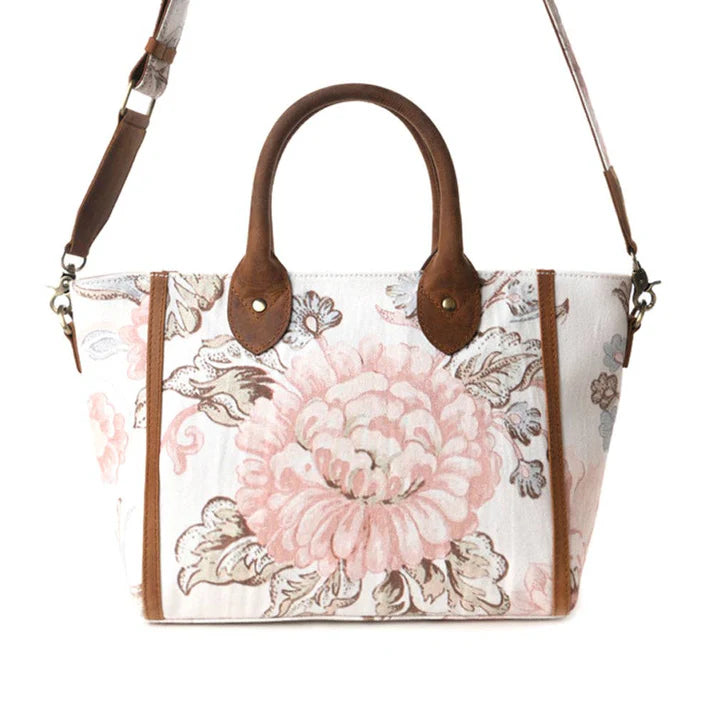 Myra Rosy Trails Crossbody Bag in Faded Plum