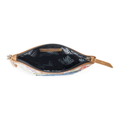 Myra Bag Dahlia Denim Clutch