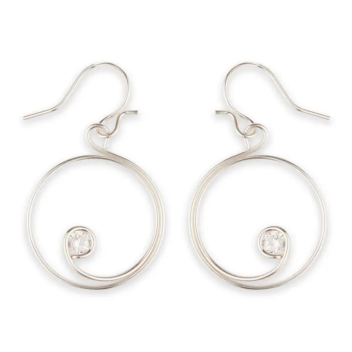 Sailing Cubic Zirconia Dangle Earrings