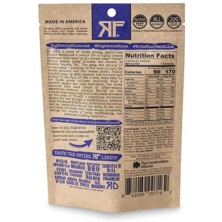 Seoul Survivor Korean Bbq Beef Jerky 2oz