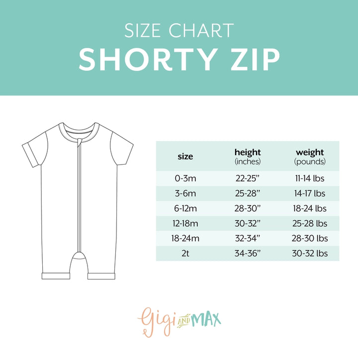 Ella Shorty Bamboo Zip Romper