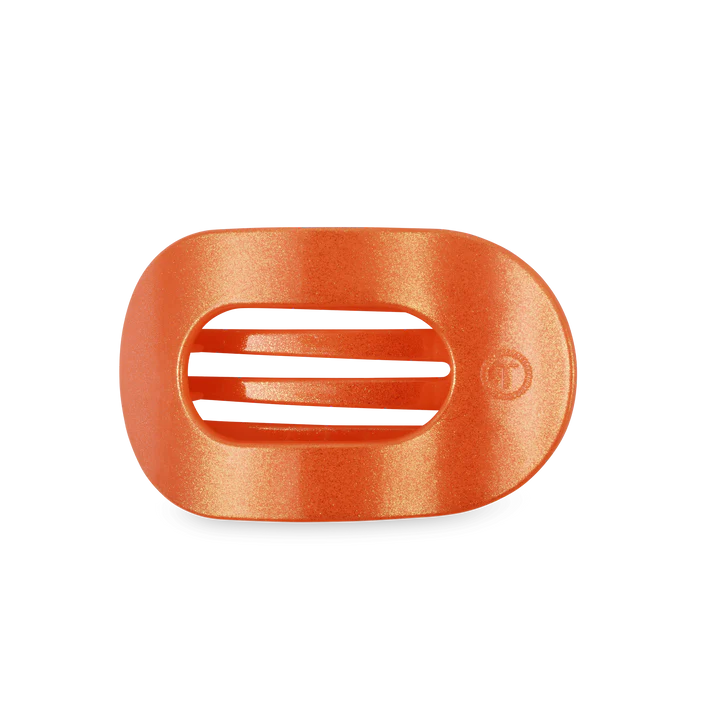 orange glittery flat hair clip