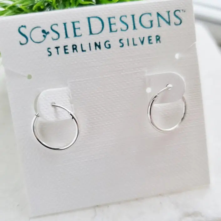 Silver Tiny Endless Huggie Hoops