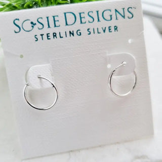 Silver Tiny Endless Huggie Hoops