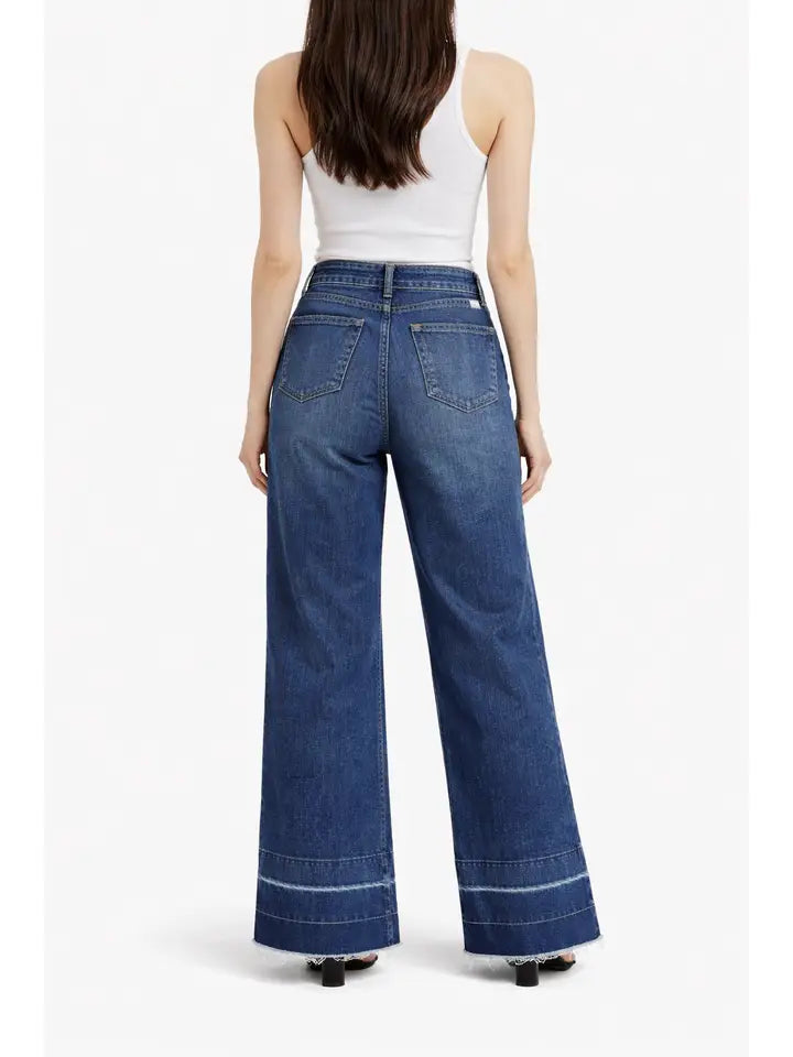 1822 Mid Rise Slim Wide with Release Hem