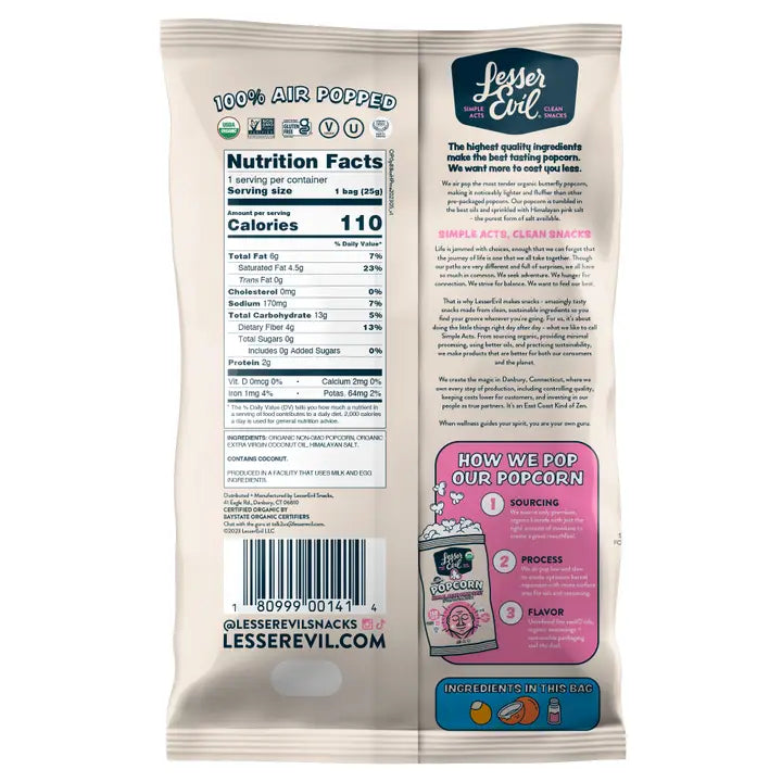 Organic Popcorn, Himalayan Pink 0.88oz