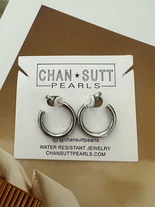 Small Silver Hoops