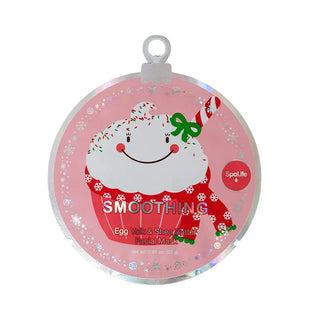 Facial mask packaging with cartoon character and 'SpaLife' branding on a white background
