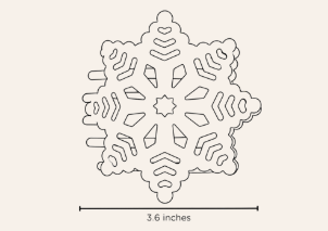 Teleties Glitter Snowflake Flat Hair Clip