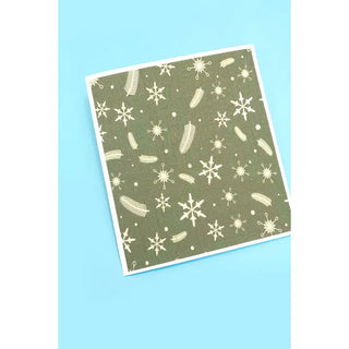 Notebook with snowflake pattern on a light blue background