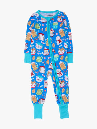 SoftSnooze Hot Cocoa Cuties Bamboo Baby Footie Pajamas