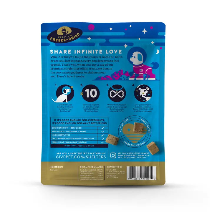 Space Cowboy Freeze-Dried Dog Treats- 3 oz.