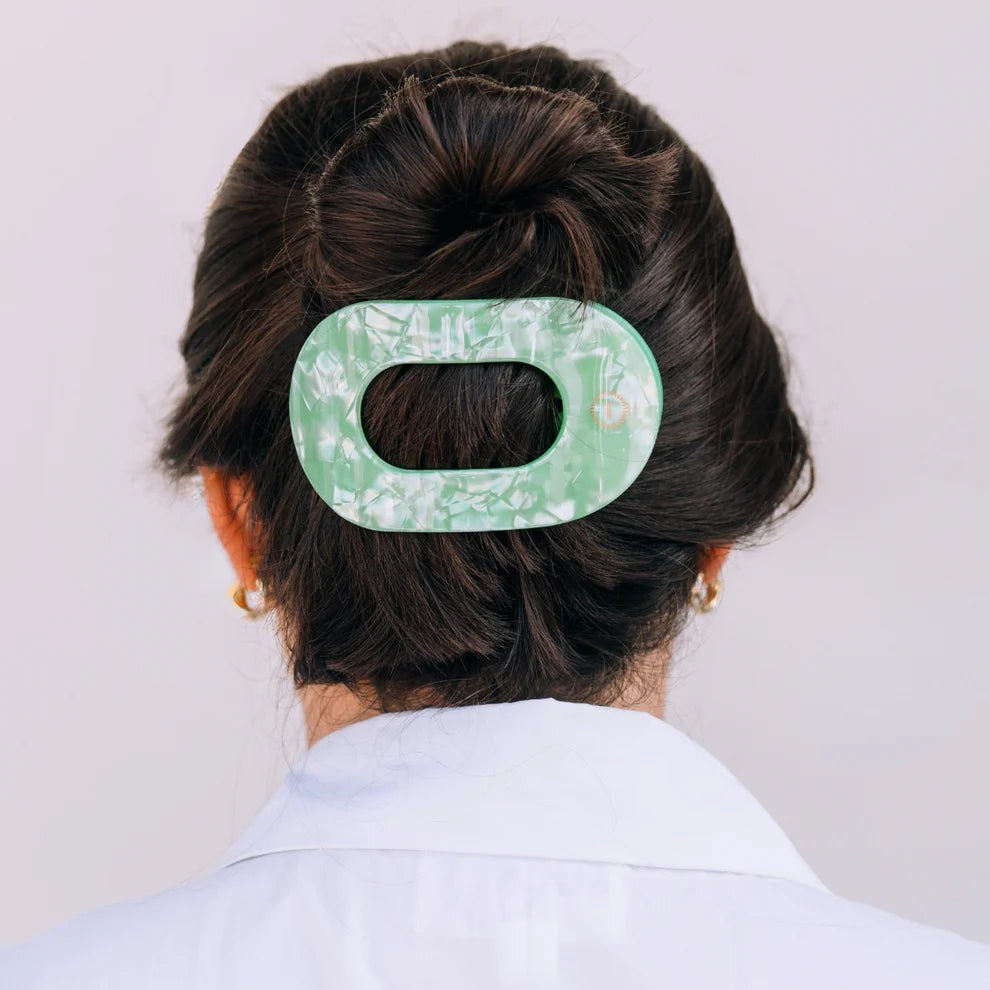 Teleties Flat Round Hair Clip- Spring Splash