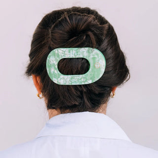 Teleties Flat Round Hair Clip- Spring Splash
