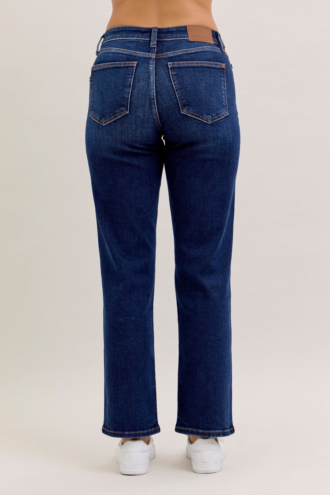 Judy Blue Dark Wash Mid Rise Straight - Short Inseam