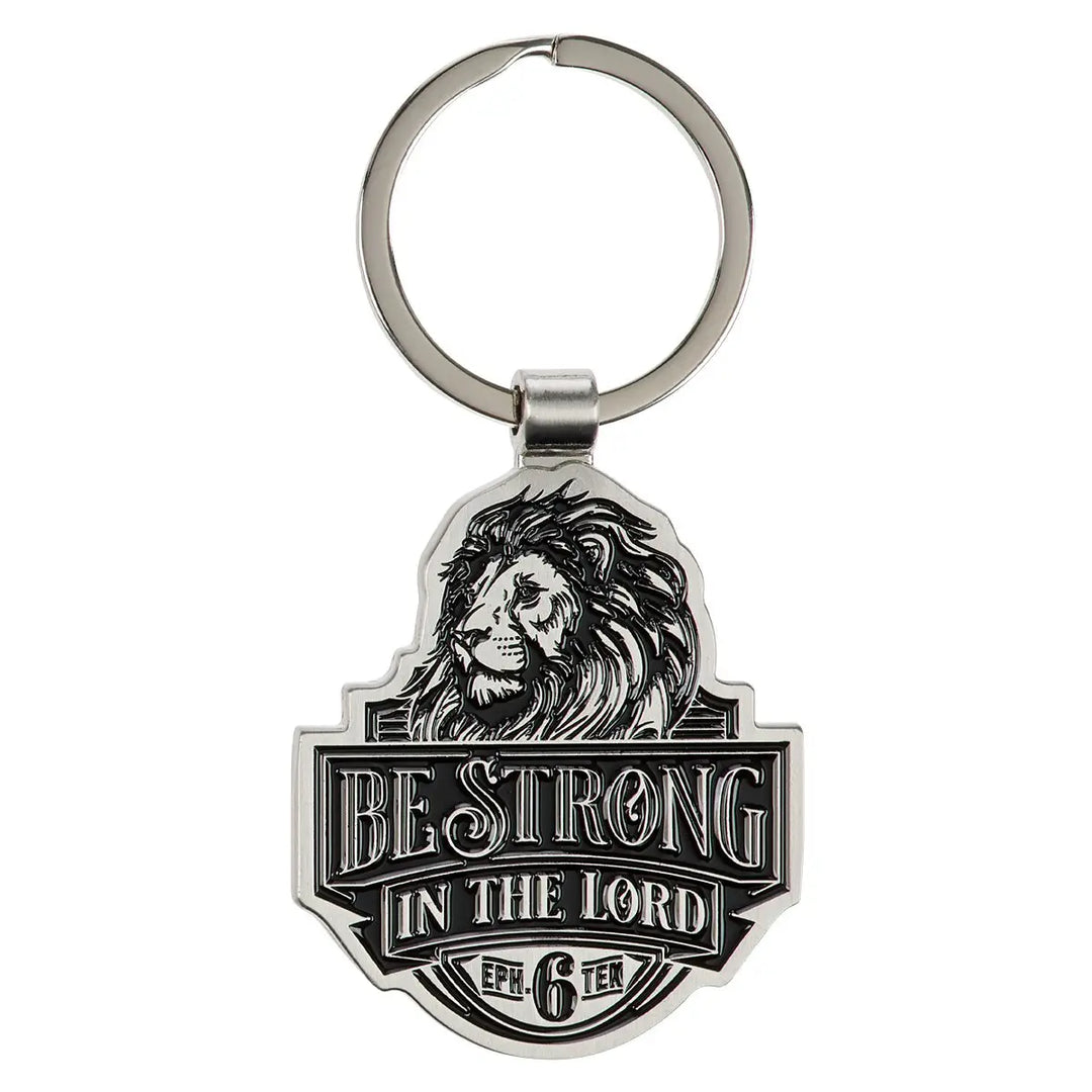 Keychain with lion design and &