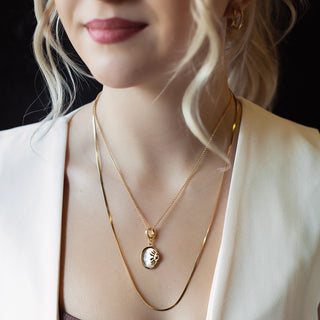 Sun Mother of Pearl Charm