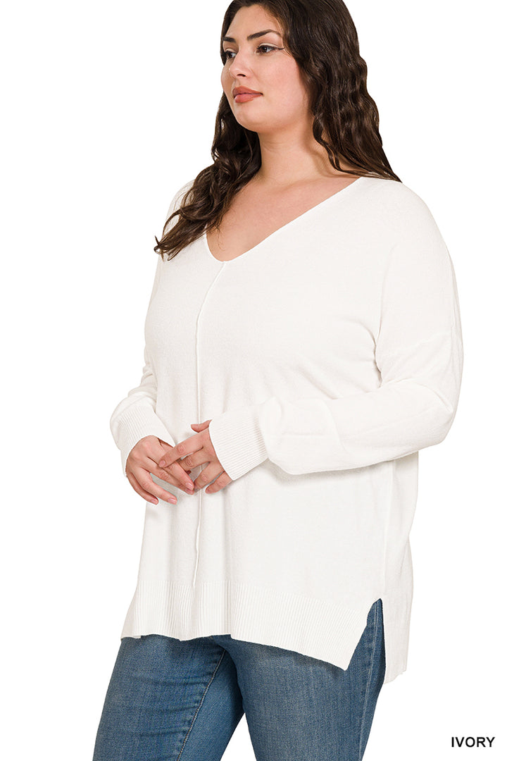 Soft Ivory Viscose Sweater