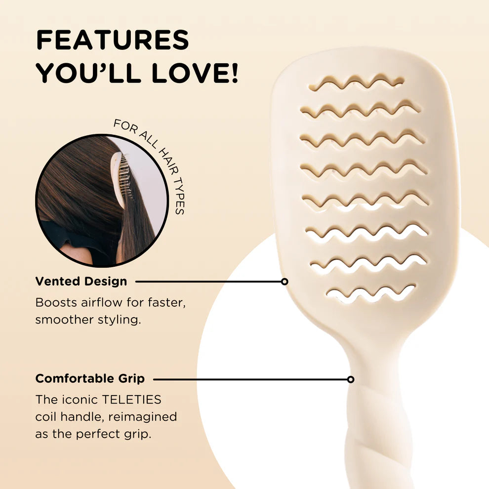 Teleties Vented Hairbrush- Tan