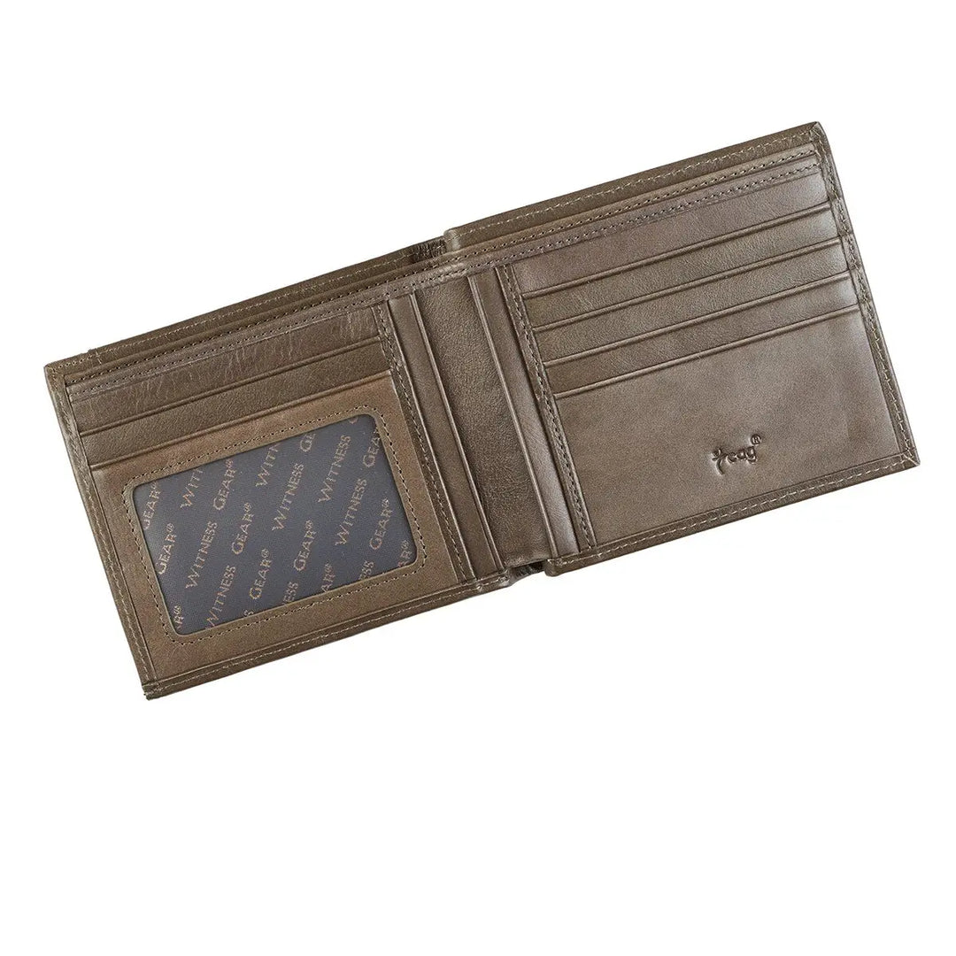 Taupe Leather John 3:16 Wallet