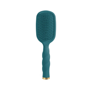 teal round paddle brush 