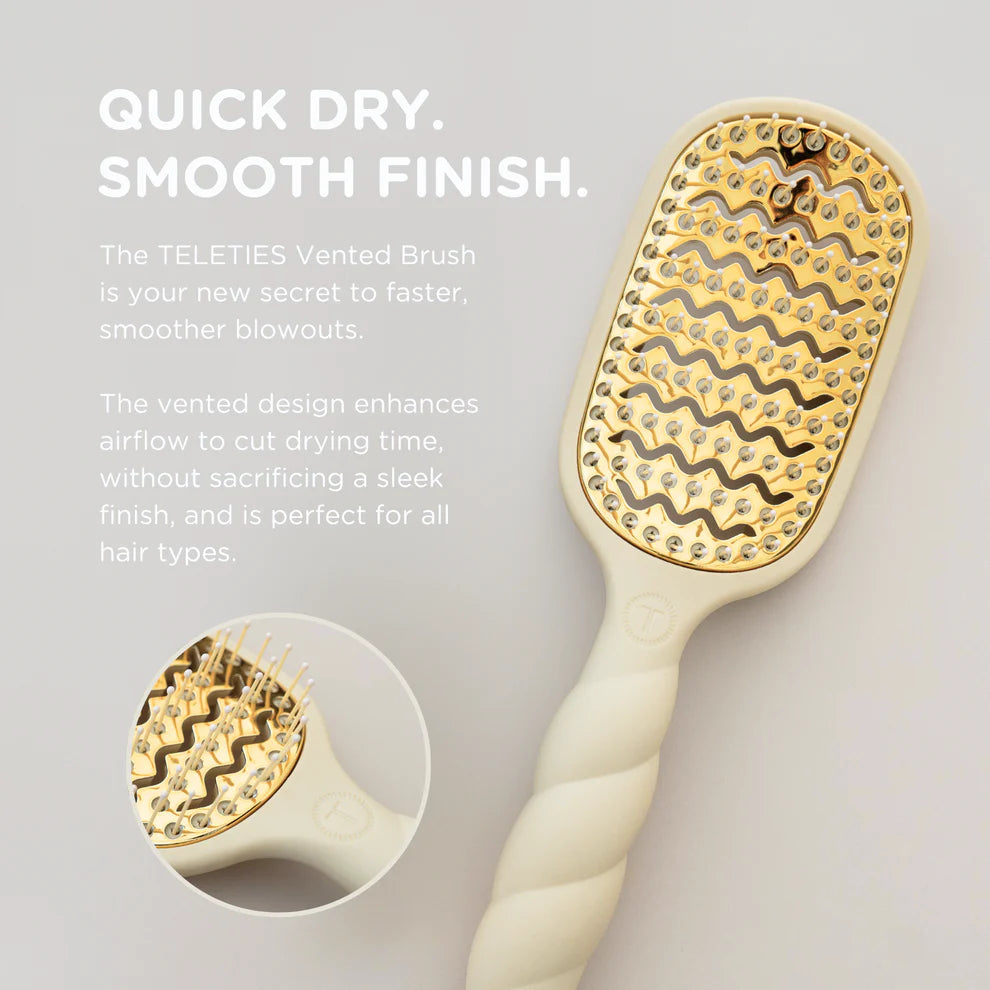 Teleties Vented Hairbrush- Tan