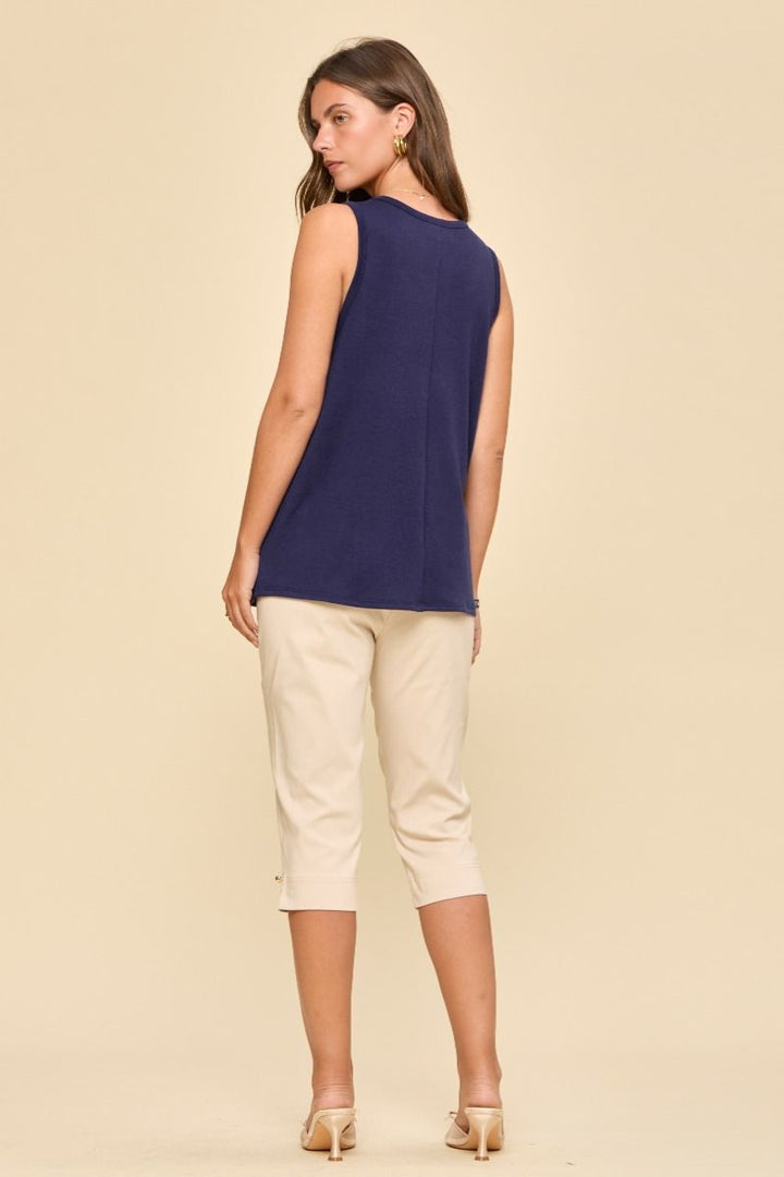 Terry Tank Top in Navy Blue